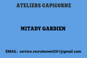 ATELIERS CAPICORNE MITADY GARDIEN 