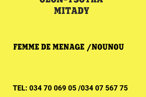 MITADY FEMME DE MENAGE ET NOUNOU 