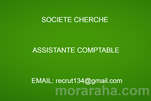 UNE SOCIETE CHERCHE ASSISTANTE COMPTABLE 