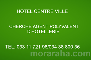 HOTEL CENTRE VILLE CHERCHE AGENT POLYVALENT D'HOTELLERIE 