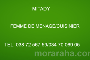 MITADY FEMME DE MENAGE SADY CUISINIER