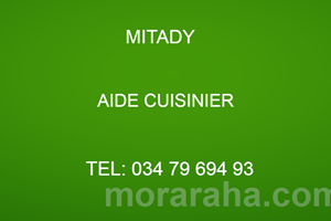 MITADY  AIDE CUISINIER MAHAY 