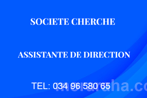 SOCIETE CHERCHE ASSISTANTE DE DIRECTION 