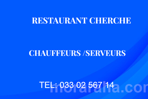 RESTAURANT CHAUFFEURS /SERVEURS 