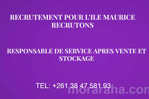 ASA ANY MAURICE MITADY RESPONSABLE DE VENTE ET DE STOCKAGE 