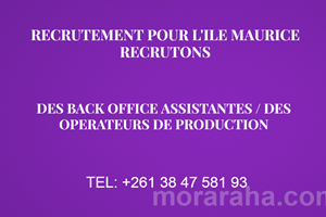 ASA ANY MAURICE MITADY DES BACK OFFICE ASSISTANTES/DES OPERATEURS DE PRODUCTION 