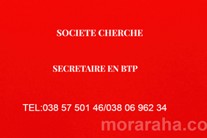 MITADY SECRETAIRE EN BTP 