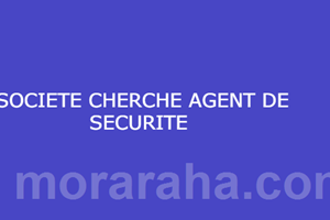 SOCIETE CHERCHE AGENT DE SECURITE 