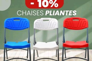 CHAISE PLIABLE PLASTIQUE COULEUR 