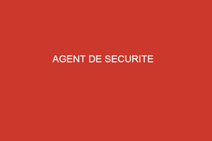 AGENT DE SECURITE 