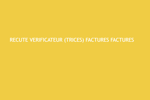  RECUTE VERIFICATEUR (TRICES) FACTURES FACTURES ET SL 