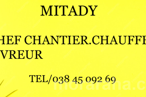 MITADY CHEF DE CHANTIER/CHAUFFEUR LIVREUR 
