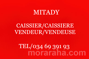 MITADY CAISSIER/CAISSIERE/VENDEUR/VENDEUSE