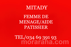 MITADY FEMME DE MENAGE /AIDE PATISSIER