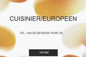 on cherche cuisinier europeene 