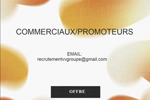 on recrute commerciaux promoteurs de vente 