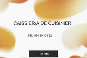 MITADY CAISSIERE /AIDE CUISSINIER/SERVEUSE /DJ