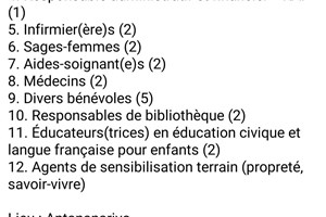 MITADY SAGE FEMME /MEDECIN/INFIRMIER/AIDE SOIGNANTE /DIVERS BENEVOLE 