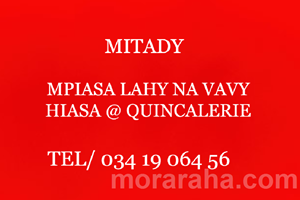 MITADY MPIASA LAHY SY VAVY HIASA@ QUINCALERIE 