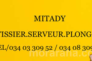 MITADY PATISSIER/SERVEUR/PLONGEUR