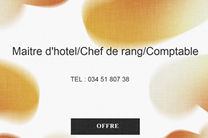 Mitady maitre hotel/chef de rang/comptable /responsable de nuit 