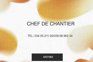 RECRUTE CHEF DE CHANTIER 