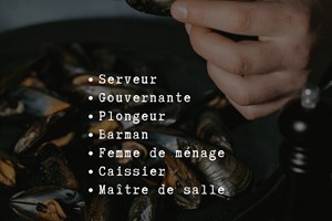 MITADY SERVEUR/GOUVERNANTE/PLONGEUR/CAISSIER/FEMME DE MENAGE/BARMAN