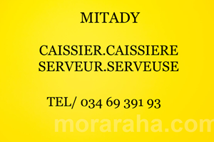 MITADY CAISSIER/CAISSIERE/SERVEUR/SERVEUSE