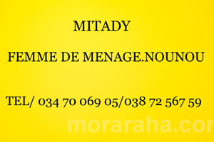 MITADY FEMME DE MENAGE .NOUNOU 