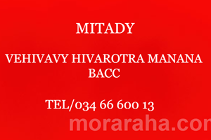 MITADY VEHIVAVY HIVAROTRA MANANA BACC 