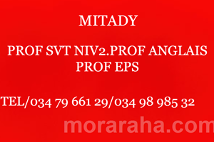 MITADY PROF SVT/PROF ANGLAIS/PROF EPS 