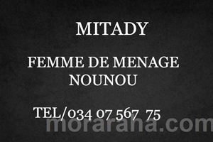 MITADY FEMME DE MENAGE /NOUNOU