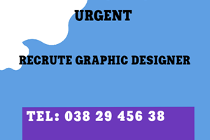 UNE SOCIETE RECRUTE DESSIGNER GRAPHIC