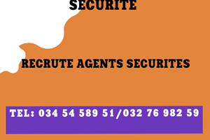 UNE SOCIETE RECRUTE AGENT DES SECURITES 