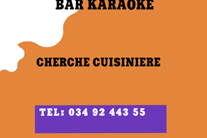 BAR KARAOKE CHERCHE CUISINIERE 