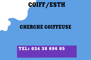 UNE SOCIETE CHERCHE COIFFEUSE 