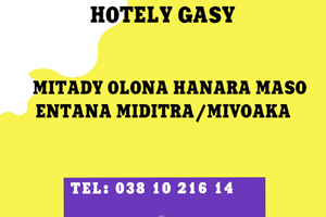 HOTELY GASY MITADY OLONA MPANARA MASO ENTANA MIVOAKA SY MIDITRA 