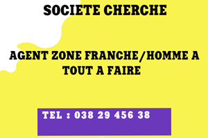 SOCIETE CHERCHE AGENT ZONE FRANCHE/HOMME TOUT A FAIRE 