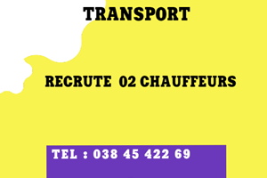 UN SOCIETE RECRUTE 02 CHAUFFEURS 