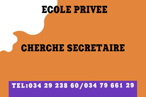 UNE ECOLE CHERCHE SECRETAIRE 