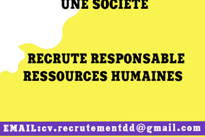 UNE SOCIETE RECRUTE RESPONSABLE RESSOURCES HUMAINES 