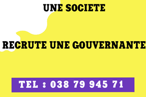 UNE SOCIETE RECRUTE GOUVERNANTE 