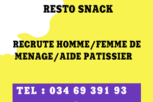 RESTO SNACK MITADY HOMME/FEMME DE MENAGE/AIDE PATISIER 