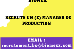 BIONEX RECRUTE MANAGER DE PRODUCTION 