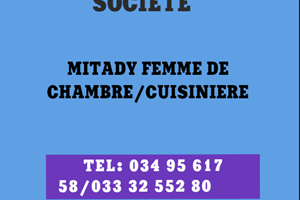 MITADY FEMME DE CHAMBRE /CUISINIERE MAHAJANGA 