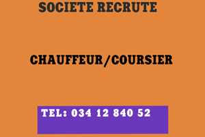 UN SOCIETE RECRUTE CHAUFFEUR COURSIER 