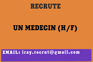 IRAY RECRUTE 01 MEDECIN H/F 