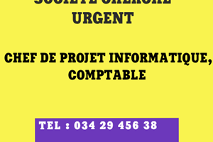 SOCIETE CHERCHE CHEF DE PROJET INFORMATIQUE/COMPTABLE 