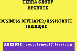 TERRA RECRUTE UN BUSINESS DEVELOPER /ASSISTANTE JURIDIQUE 