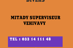 MITADY SUPERVISEUR VEHIVAVY MPANADIO 